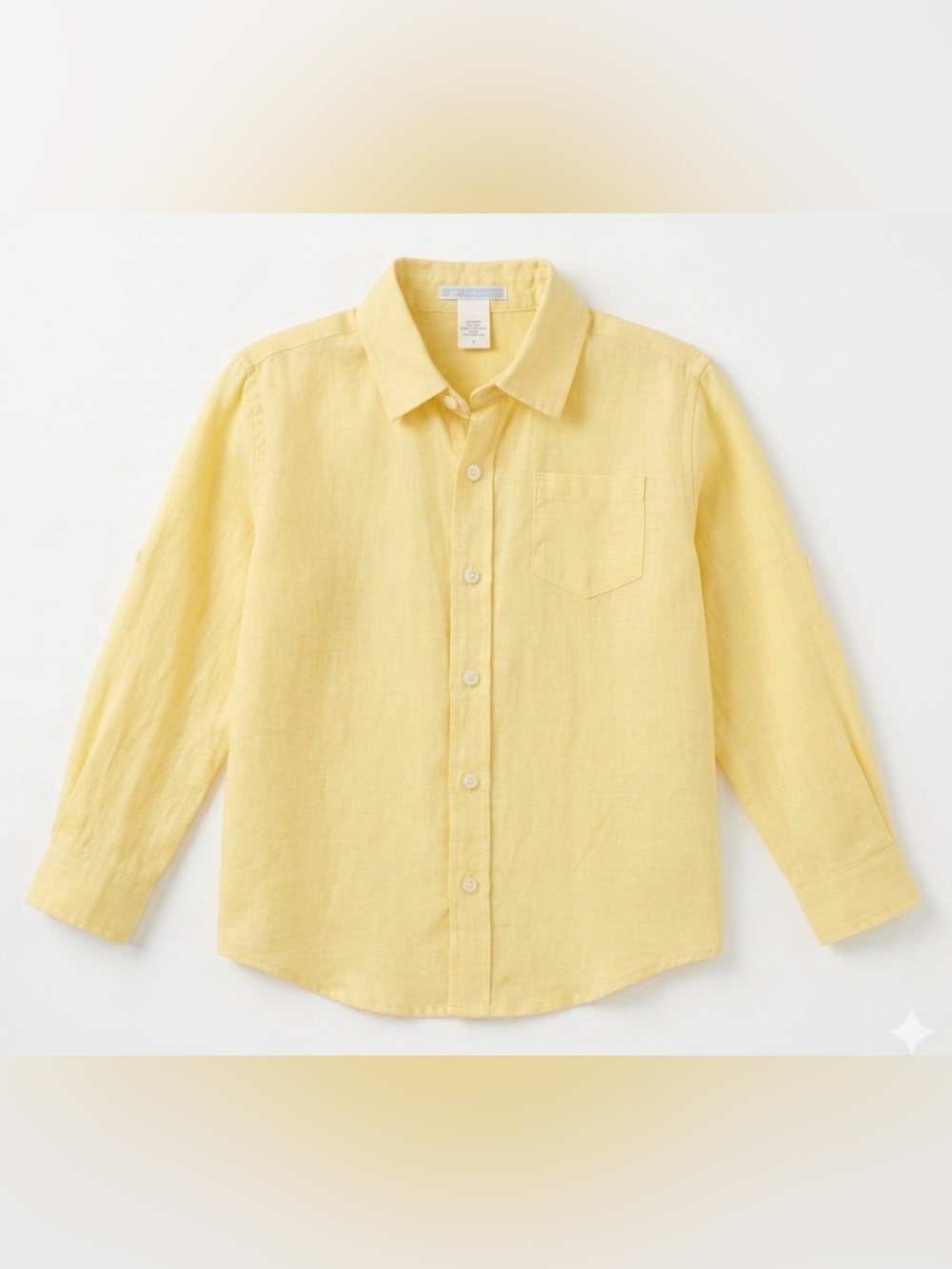 Janie & Jack | Yellow Linen LS Shirt | 4